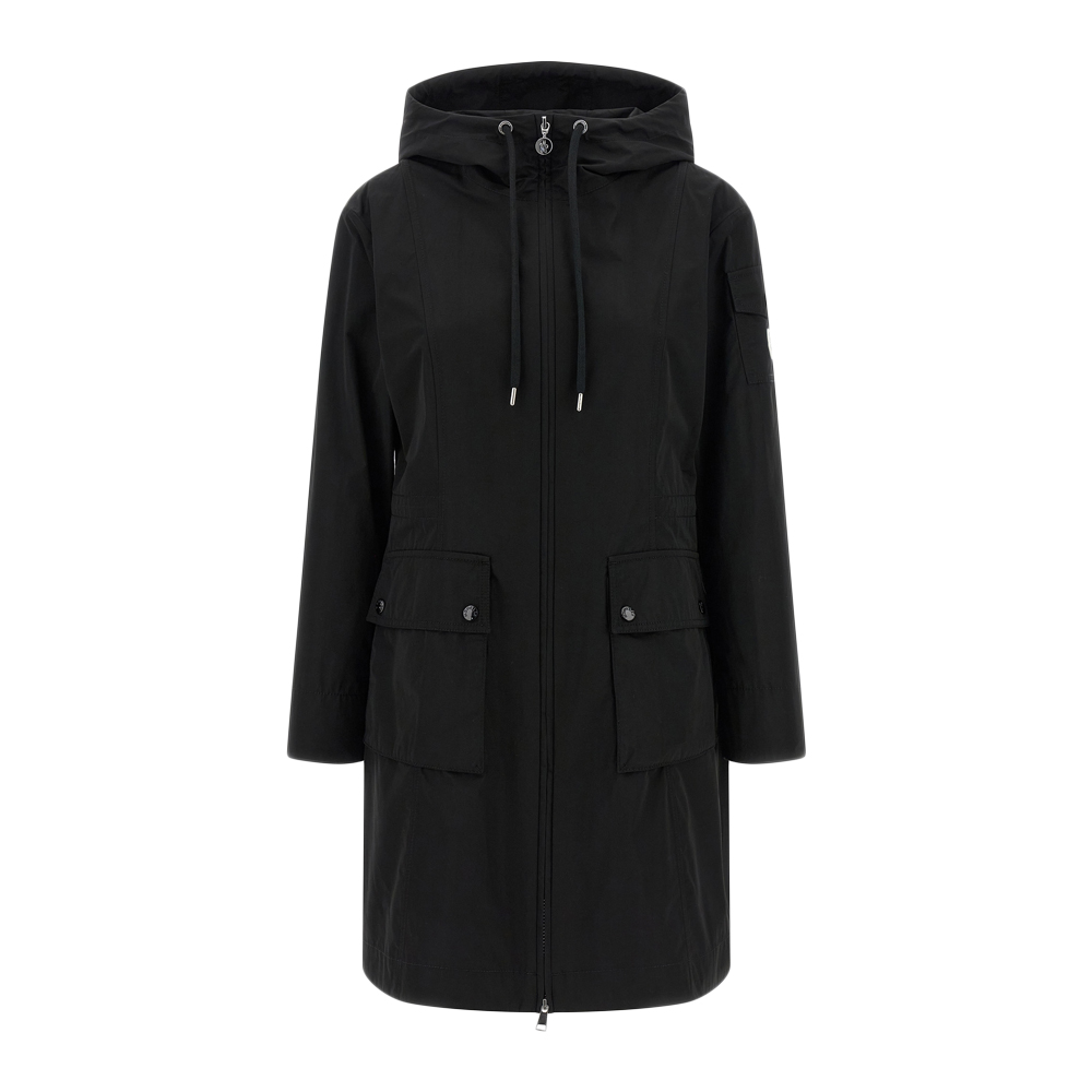 [15% 쿠폰] 몽클레르 라에르트 로고 패치 롱 후드 자켓 블랙 - 26SS([15% 쿠폰] Moncler Laerte Logo Patch Long Hooded Jacket Black - 26SS) - 2