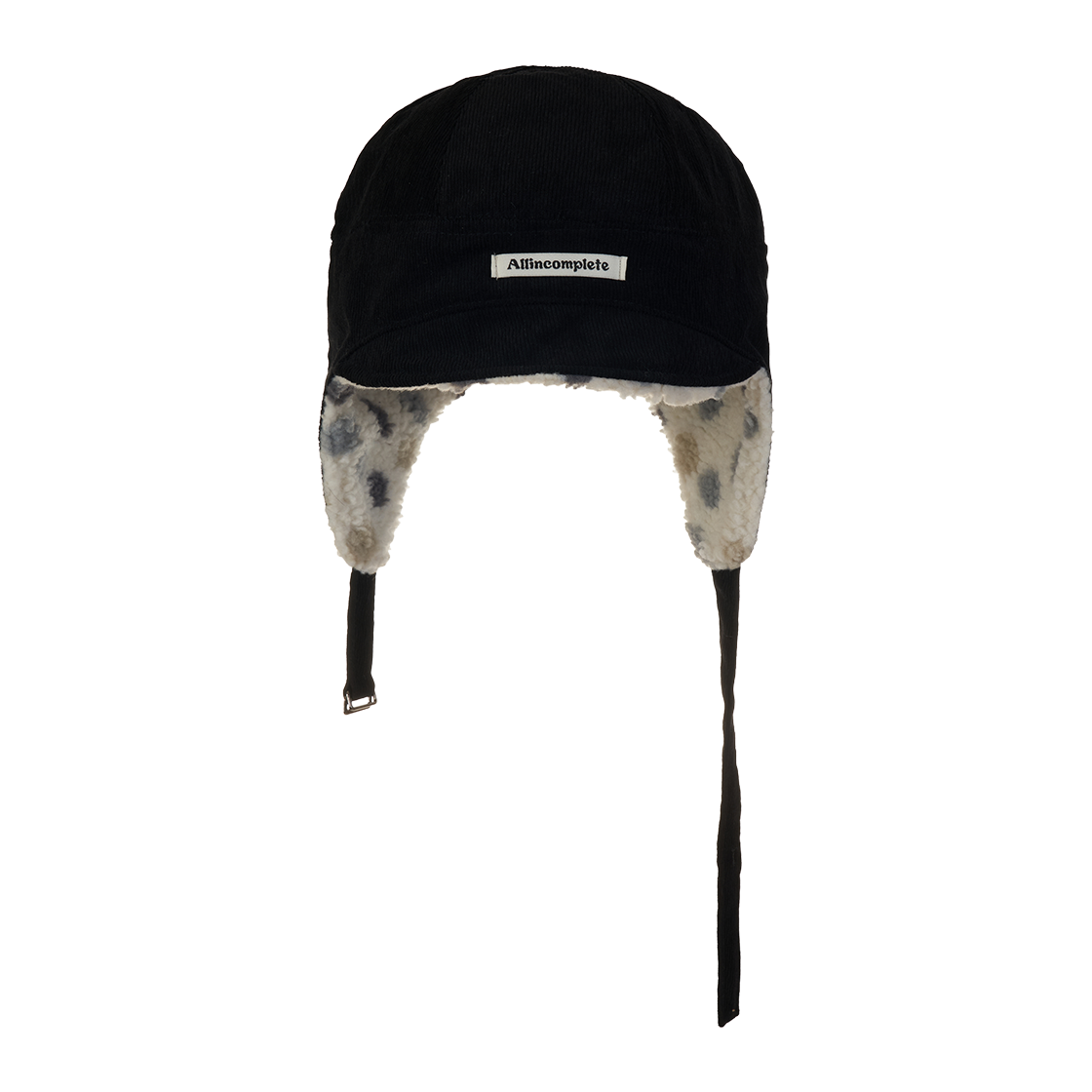 올인컴플리트 코듀로이 도트 덤블 플라이트 햇 블랙(Allincomplete Corduroy Dot Dumble Flight Hat Black) - 2