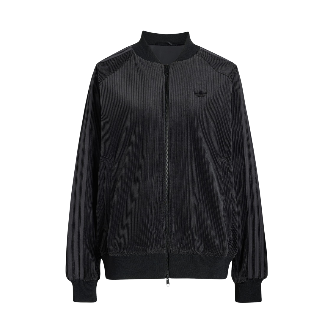KQ6436 (W) Adidas Originals Corduroy SST Oversized Track Top Black Utility Black - KR Sizing