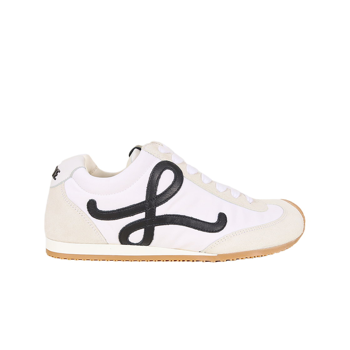 [15% 쿠폰] 로에베 여성 발레 러너 2 0 스니커즈 화이트블랙 LBR2282X36 2101([15% 쿠폰] (W) Loewe Ballet Runner 2.0 in Nylon and Suede White Black)