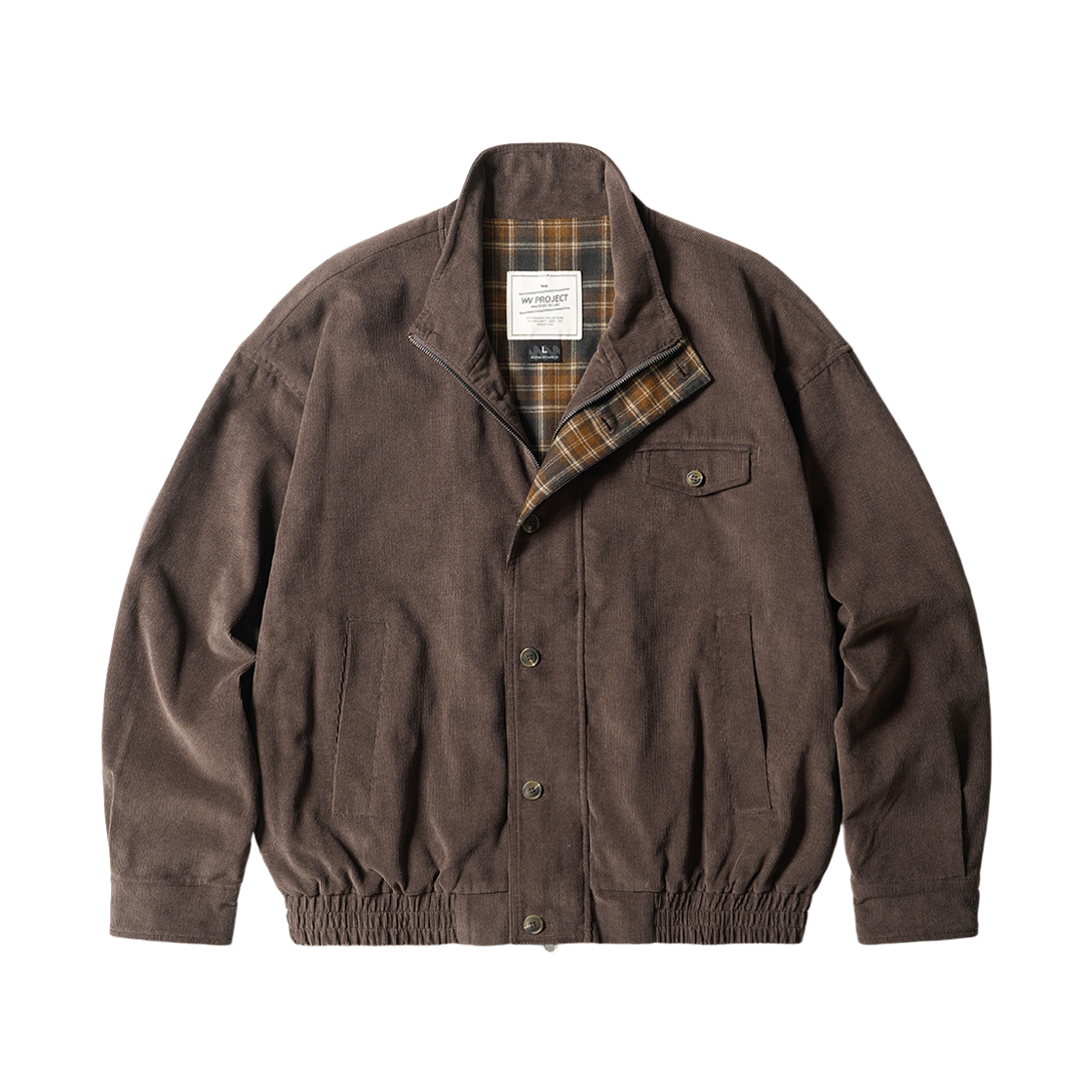 JIOT7873_brown_29 WV PROJECT Duph Corduroy Neck Up Jacket Brown JIOT7873