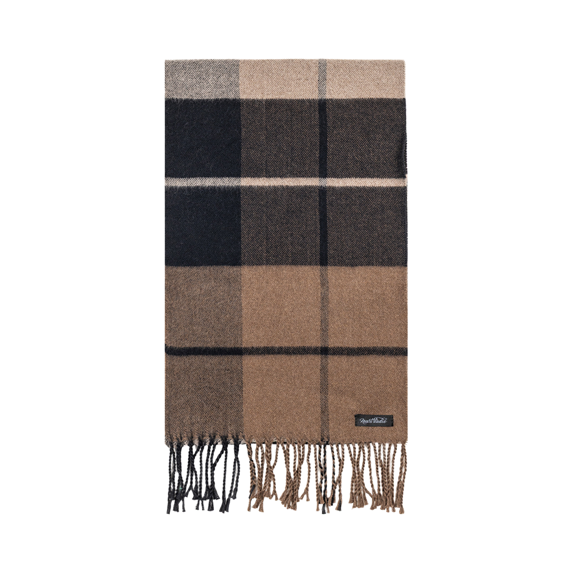 누아트스튜디오 루미에 헤리티지 체크 머플러 브라운(NUARTSTUDIO Lumie Heritage Check Muffler Brown) - 1