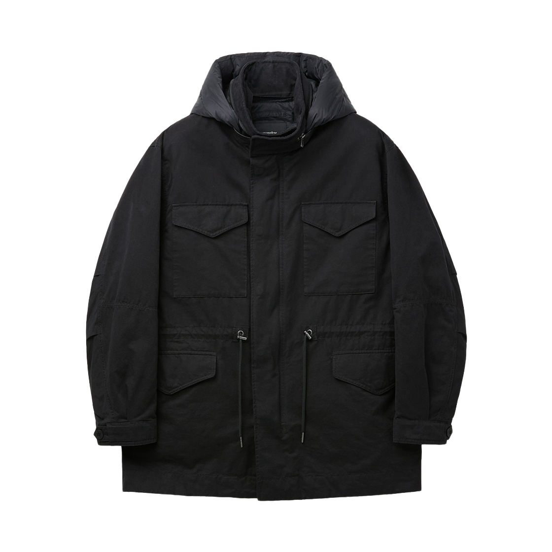 커스텀멜로우 후드 라이너 M65 야상 자켓 블랙(Customellow Hood-Lined M65 Field Jacket Black) - 1