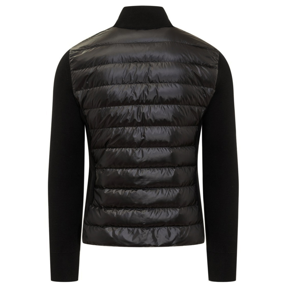 [15% 쿠폰] 몽클레르 로고 패치 니트 믹스 패딩 블랙 - 25SS([15% 쿠폰] Moncler Logo Patch Knit Mix Down Jacket Black - 25SS) - 3