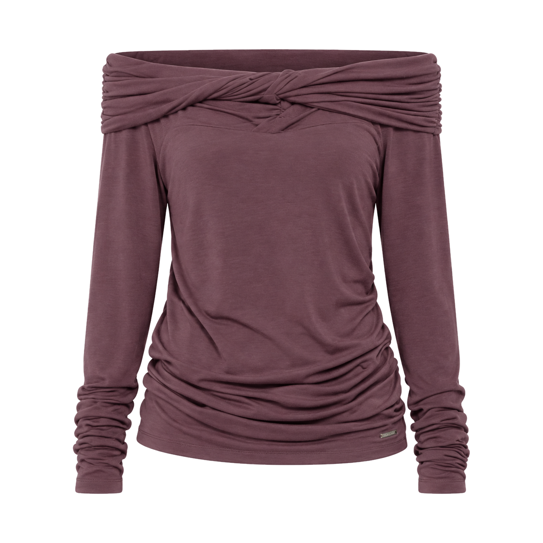 준수이 투웨이 오프 숄더 탑 더스티 퍼플(JUNSUI 2-Way Off Shoulder Top Dusty Purple) - 1