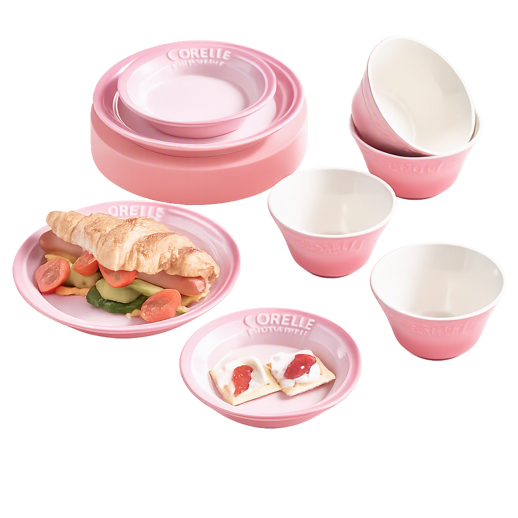 코렐 코디네이츠 브리즈스톤 8P_핑크(Corelle Coordinates Breeze Stone 8‑Piece Set (Pink))