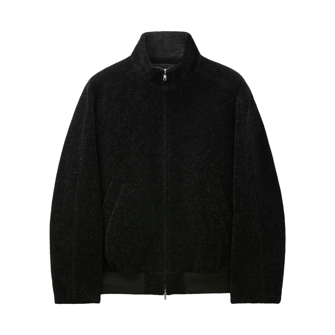 커스텀멜로우 보일드울 하이넥 자켓 블랙(Customellow Boiled-Wool High-Neck Jacket Black)
