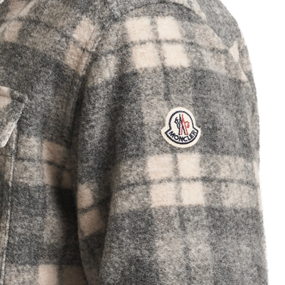 [15% 쿠폰] 몽클레르 플란넬 체크 울 자켓 그레이 - 25FW([15% 쿠폰] Moncler Flannel Check Wool Jacket Grey - 25FW) - 4