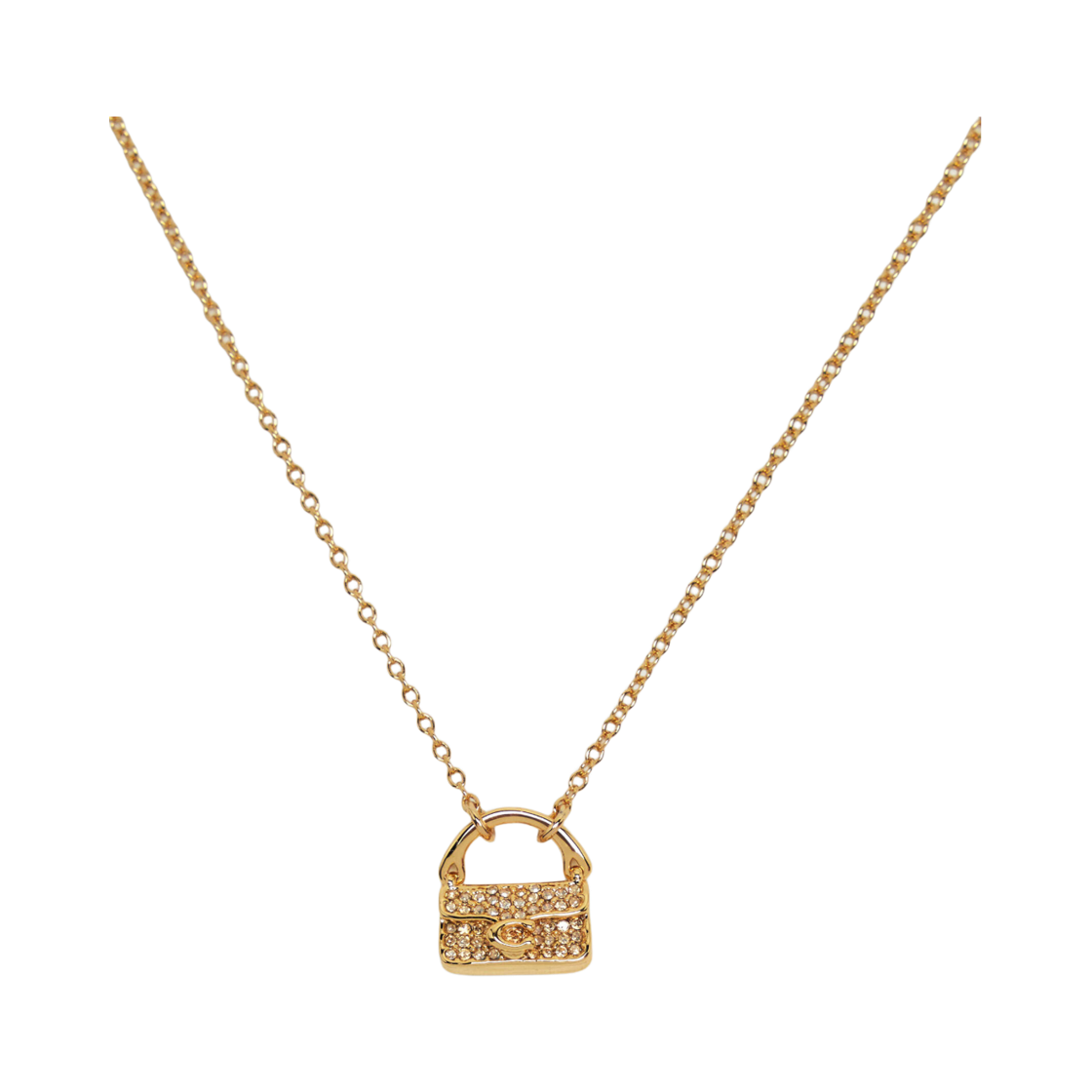 596423-GLD110 (W) Coach Tabby Necklace Gold