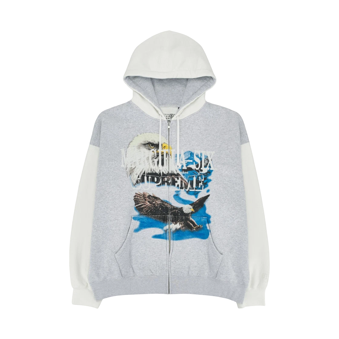 Supreme Supreme x MM6 Maison Margiela Eagle Zip Up Hooded Sweatshirt Ash Grey - 26SS · S