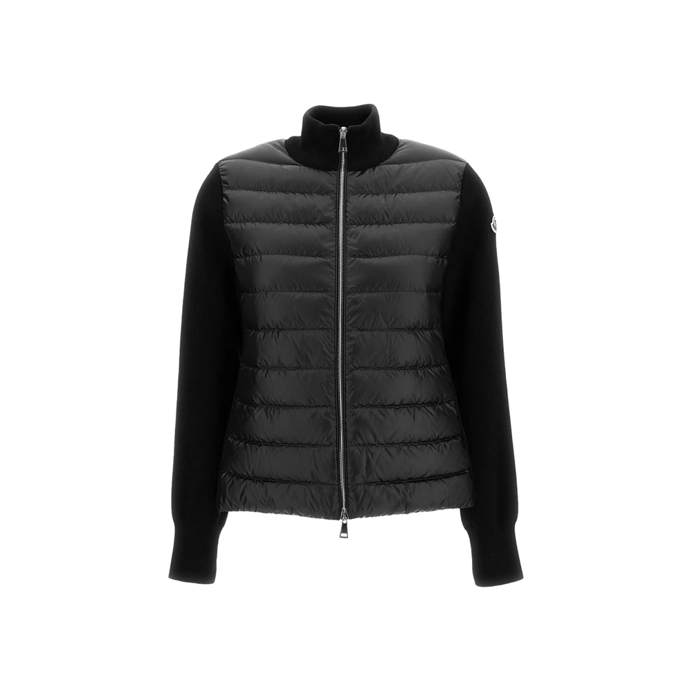 [15% 쿠폰] 몽클레르 로고 패치 믹스 니트 패딩 자켓 블랙 - 26SS([15% 쿠폰] Moncler Logo Patch Knit Mix Down Jacket Black - 26SS) - 2