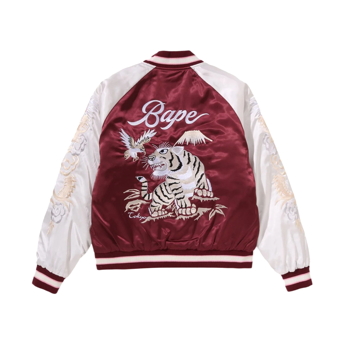 베이프 퍼스트 카모 리버시블 스타 퀼티드 수베니어 자켓 버건디(BAPE 1st Camo Reversible Sta Quilted Souvenir Jacket Burgundy) - 2