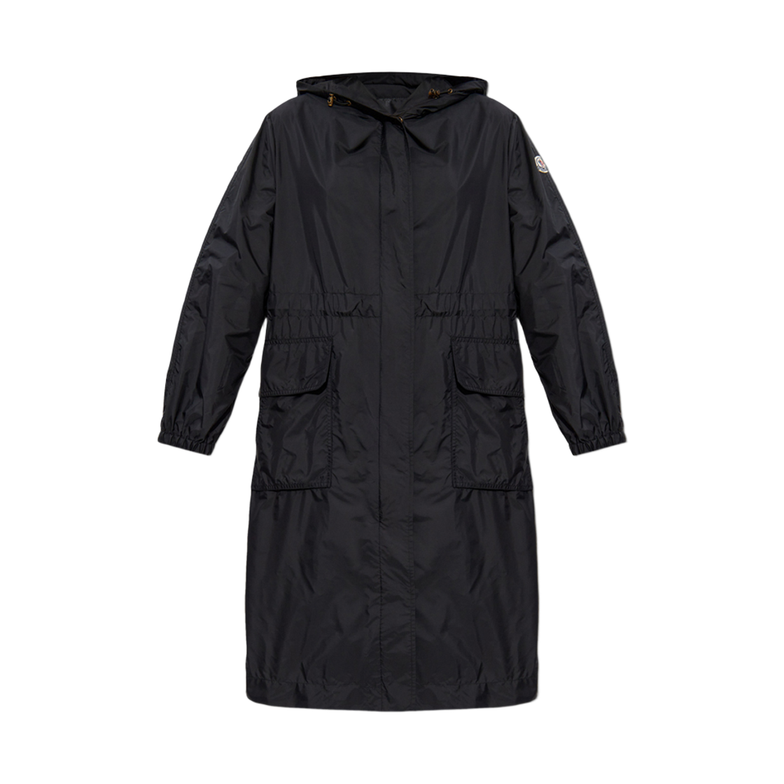 1C000 18 53A5E 999 [15% 쿠폰] Moncler Hiengos Logo Patch Long Hooded Jacket Black - 26SS