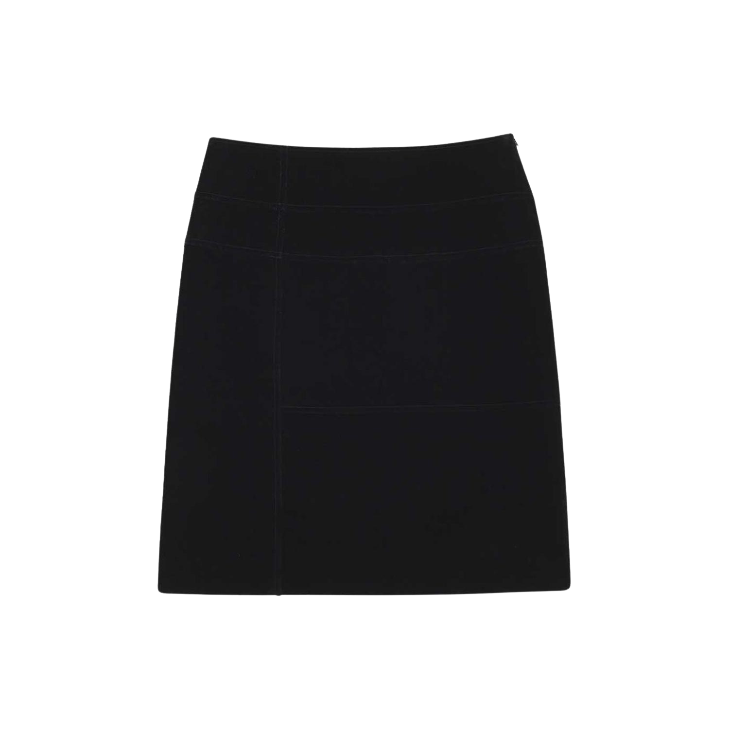 사파리스팟 벨벳 미드 스커트 블랙(Safarispot Velvet Mid Skirt Black)