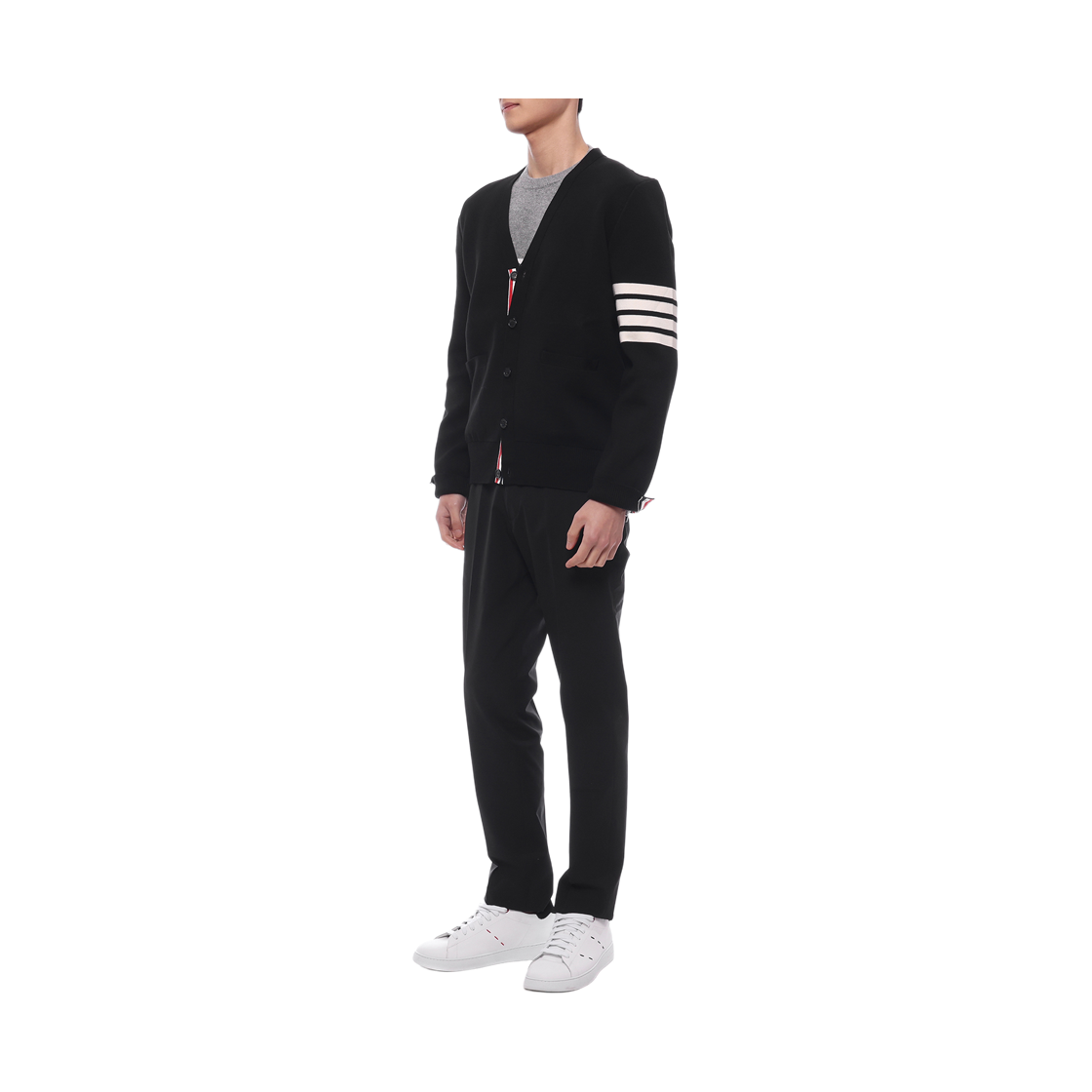 [15% 쿠폰] 톰브라운 밀라노 스티치 사선 가디건 블랙([15% 쿠폰] Thom Browne Milano Stitch 4-Bar Cardigan Black) - 4