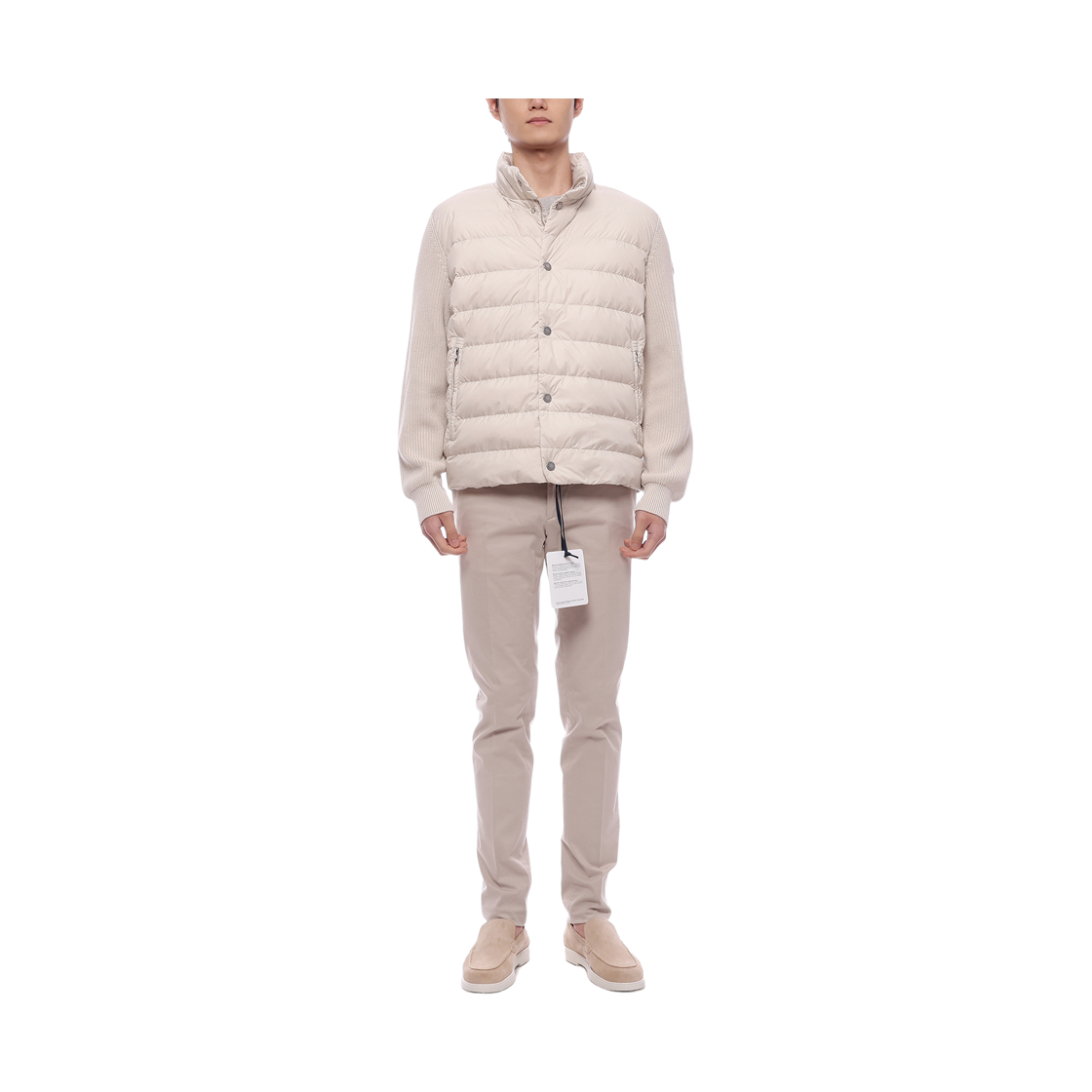 [15% 쿠폰] 몽클레르 패딩 코튼 점퍼 화이트 아이보리 - 25SS([15% 쿠폰] Moncler Padded Cotton Jumper White Ivory - 25SS) - 3