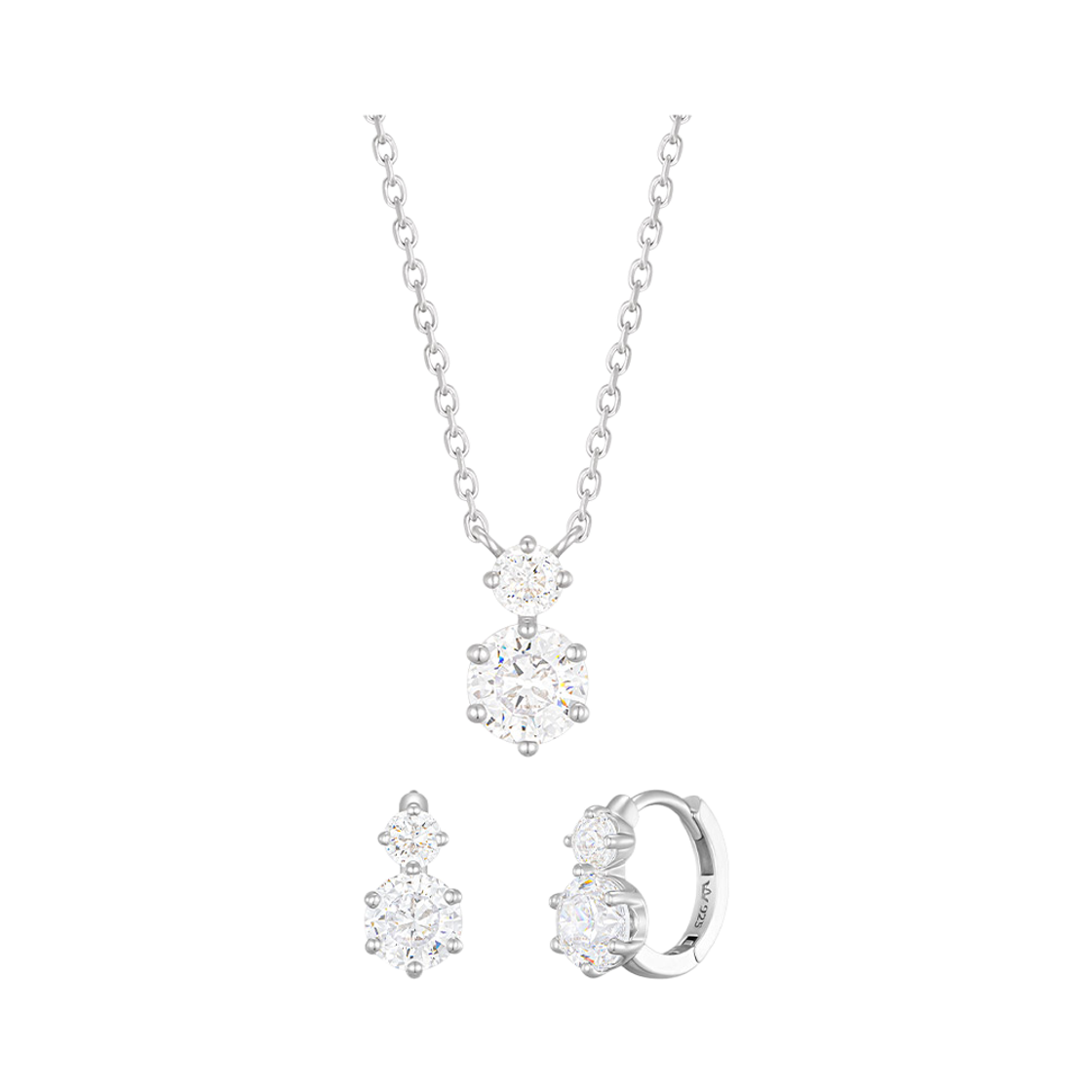SET-J0-0104 WHITEMOND 목걸이+귀걸이 세트 (SET-J0-0104)