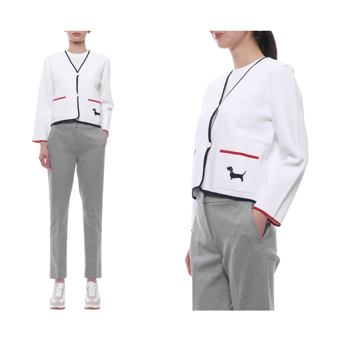 [15% 쿠폰] (W) 톰브라운 포인텔 헥터 가디건 화이트([15% 쿠폰] (W) Thom Browne Pointelle Hector Cardigan White) - 2