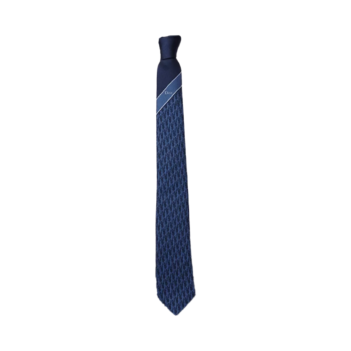 68C1047B6O31-C575 Dior Oblique Dual Tie Silk Blue