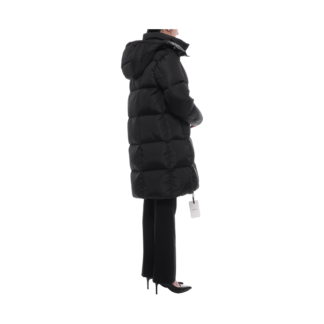 [15% 쿠폰] (W) 몽클레르 리트 스퀘어 퀼티드 후드 롱 다운 자켓 블랙 - 25FW([15% 쿠폰] (W) Moncler Litte Square Quilted Hooded Long Down Jacket Black - 25FW) - 6