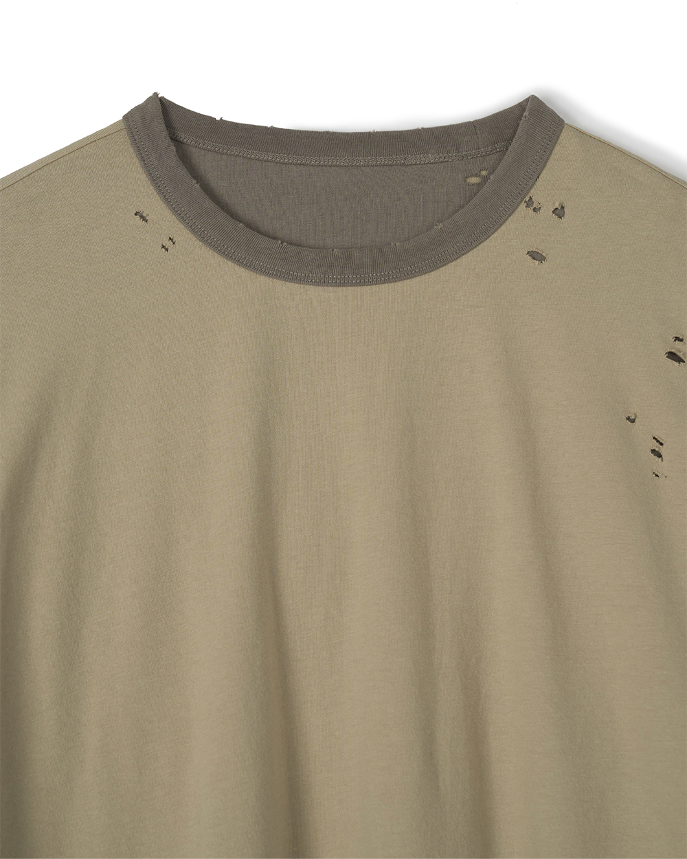 선데이세레머니 리버시블 디스트레스 티 - 더스티 베이지(Sunday Ceremony Reversible Distressed T-Shirt - Dusty Beige) - 4