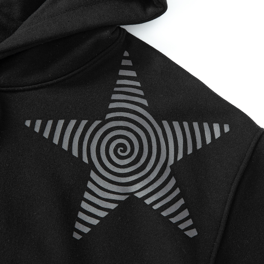 톤슬 별 프린팅 레이어드 후드 티셔츠 블랙(TONSIL Star Printed Layered Hoodie Black) - 3