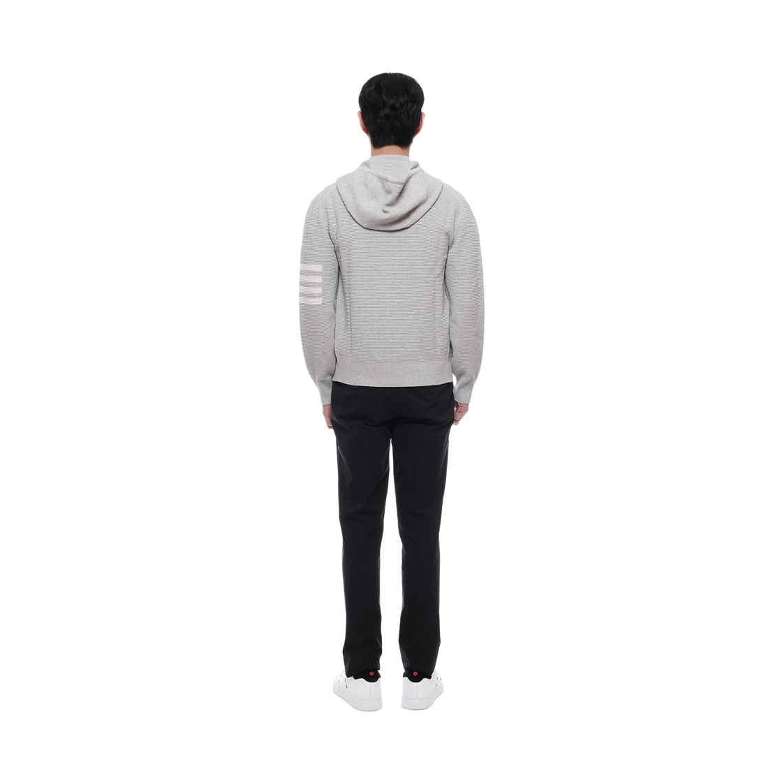 [15% 쿠폰] 톰브라운 리넨 코튼 사선 릴렉스드 핏 후드 파스텔 그레이([15% 쿠폰] Thom Browne Linen Cotton 4-Bar Relaxed Fit Hoodie Pastel Grey) - 5
