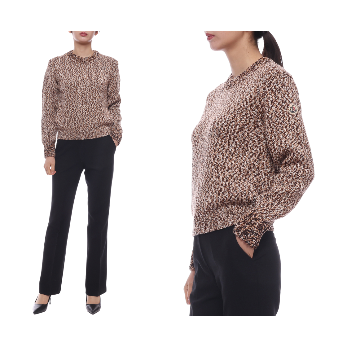 [15% 쿠폰] (W) 몽클레르 물리네 울 점퍼 브라운 - 25FW([15% 쿠폰] (W) Moncler Mouline Wool Jumper Brown - 25FW) - 2