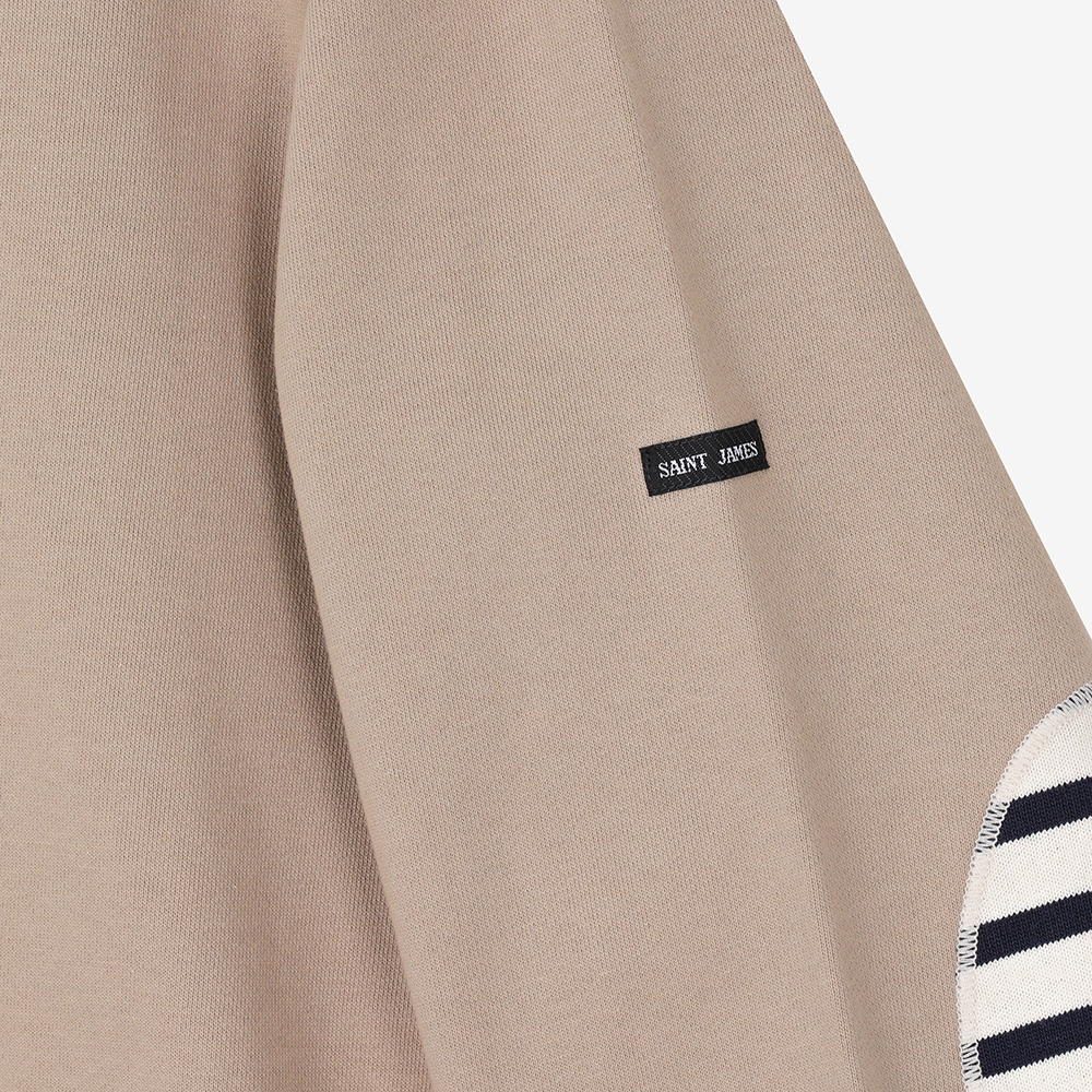 세인트제임스 26FW 뉴컬러 봉봉 엘보 패치 스웻셔츠 BEG ASJU2G3KR74-BEG(Saint James Bon Bon Elbow Patch BEG) - 5
