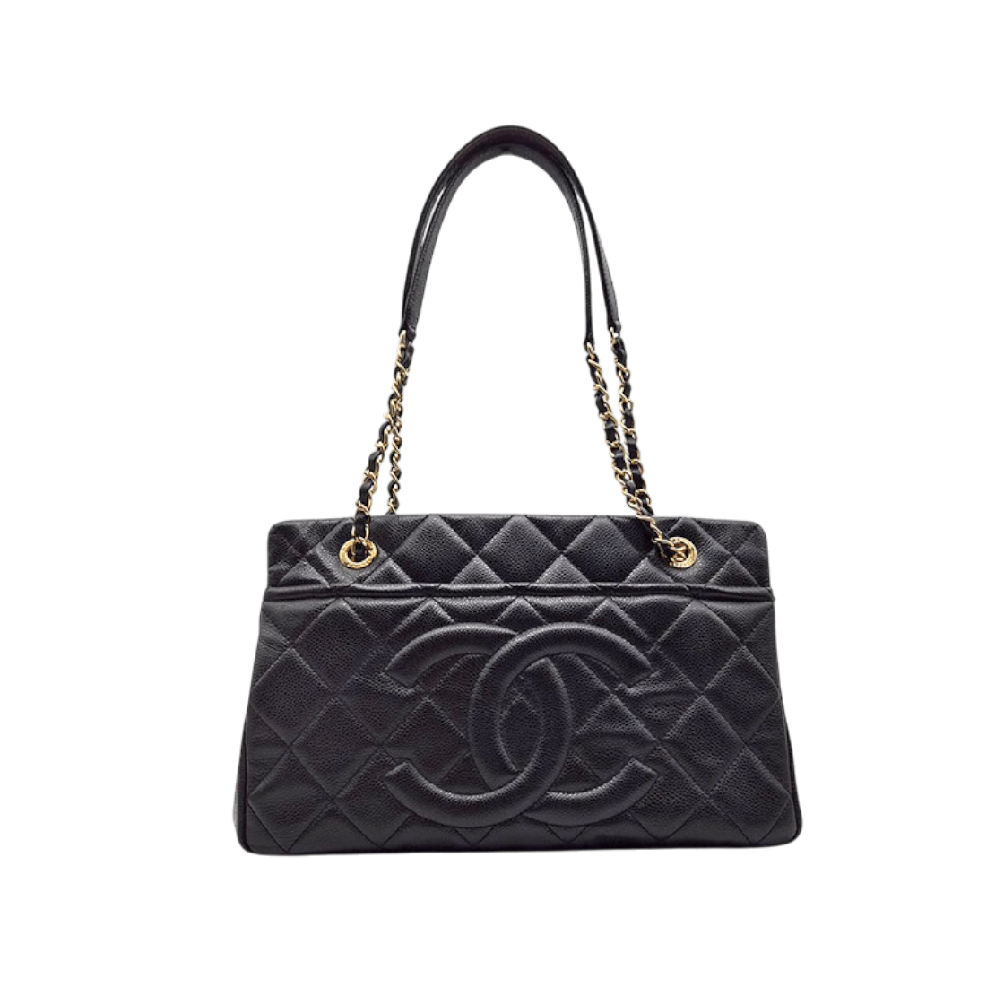 IT4QNFQEWGJA Chanel Caviar Timeless CC Chain Shoulder Bag