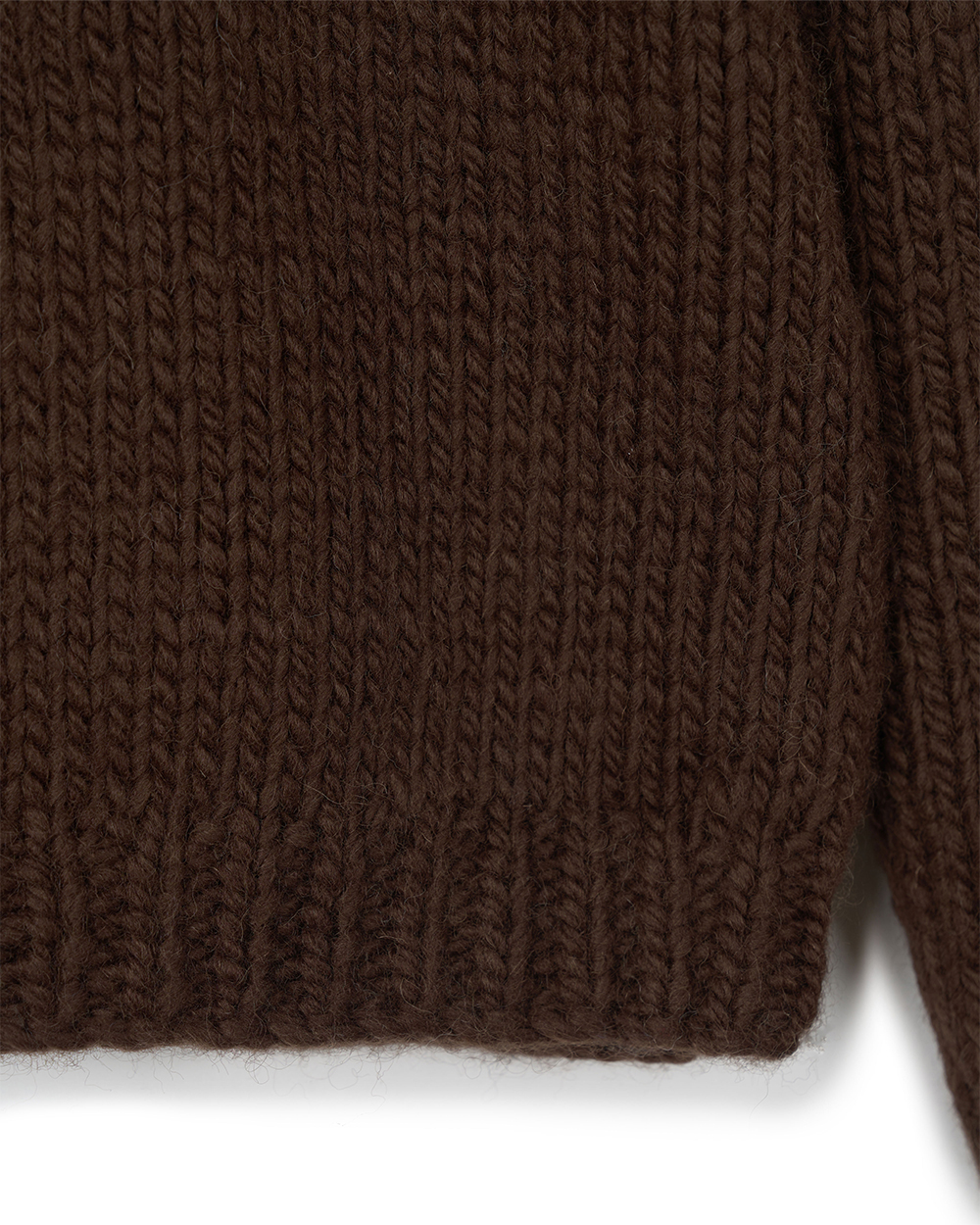 선데이세레머니 울 핸드 니트 브이넥 풀오버 - 브라운(Sunday Ceremony Wool Hand Knit V-Neck Pullover - Brown) - 4