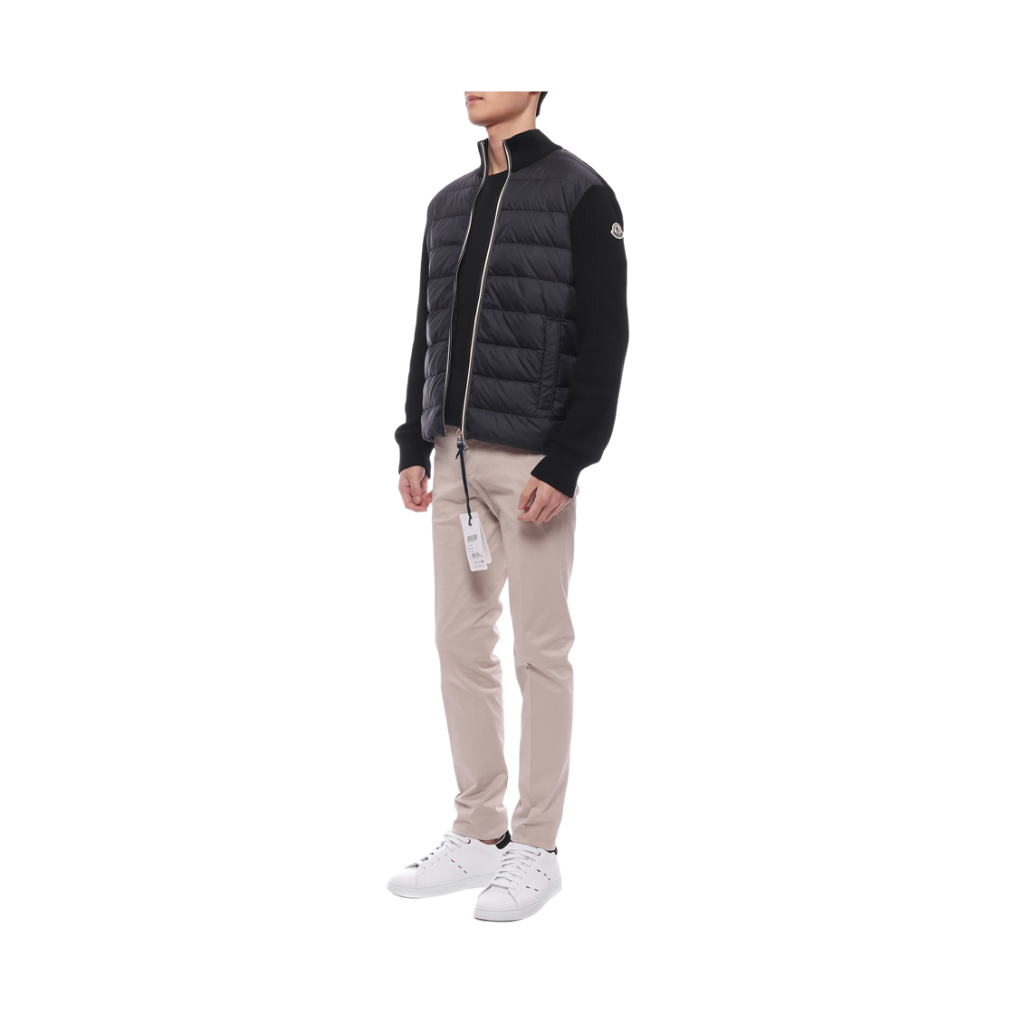 [15% 쿠폰] 몽클레르 패딩 울 집업 가디건 블랙 - 25SS([15% 쿠폰] Moncler Padded Wool Zip-Up Cardigan Black - 25SS) - 4