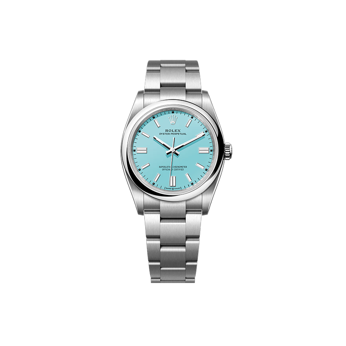ITKVEWPCIUMG Rolex Oyster Perpetual Turquoise Blue Bar
