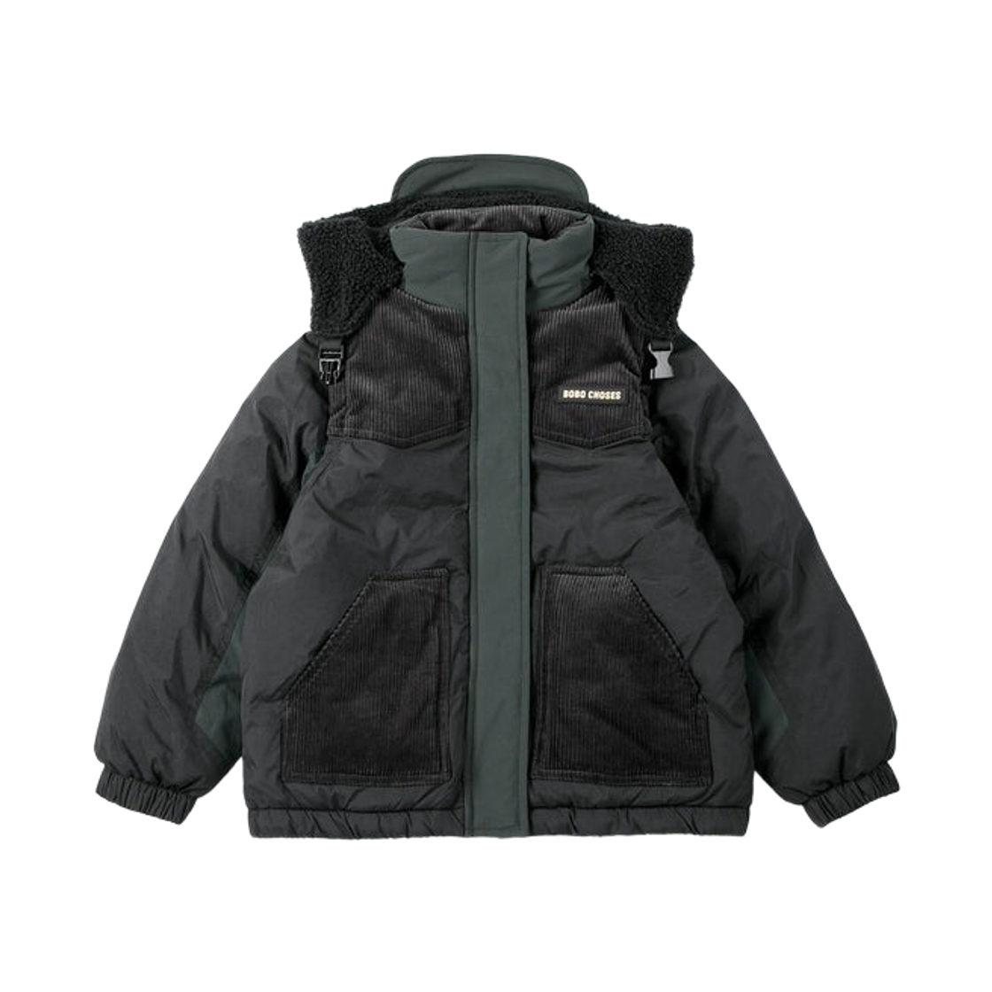 (키즈) 보보쇼즈 패딩 아노락 미드나잇 블루((Kids) Bobo Choses Padded Anorak Midnight Blue)