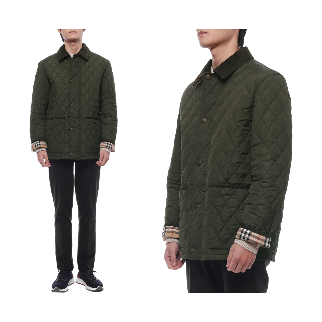 [15% 쿠폰] 버버리 퀼티드 나일론 반 자켓 셰일 그린([15% 쿠폰] Burberry Quilted Nylon Barn Jacket Shale Green) - 2
