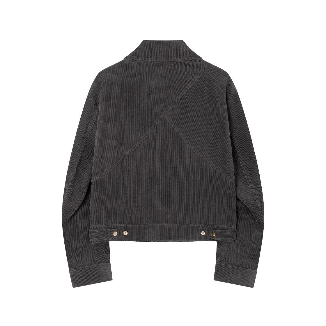 웨이비니스 버튼 포인트 코듀로이 트러커 재킷 차콜(Waviness Button Point Corduroy Trucker Jacket Charcoal) - 2