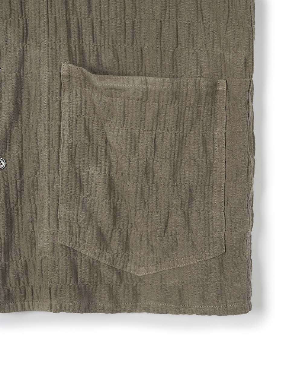 선데이세레머니 내추럴 다이드 숏 카라 셔츠 - 더스티 베이지(Sunday Ceremony Natural Dyed Short Collar Shirt - Dusty Beige) - 4