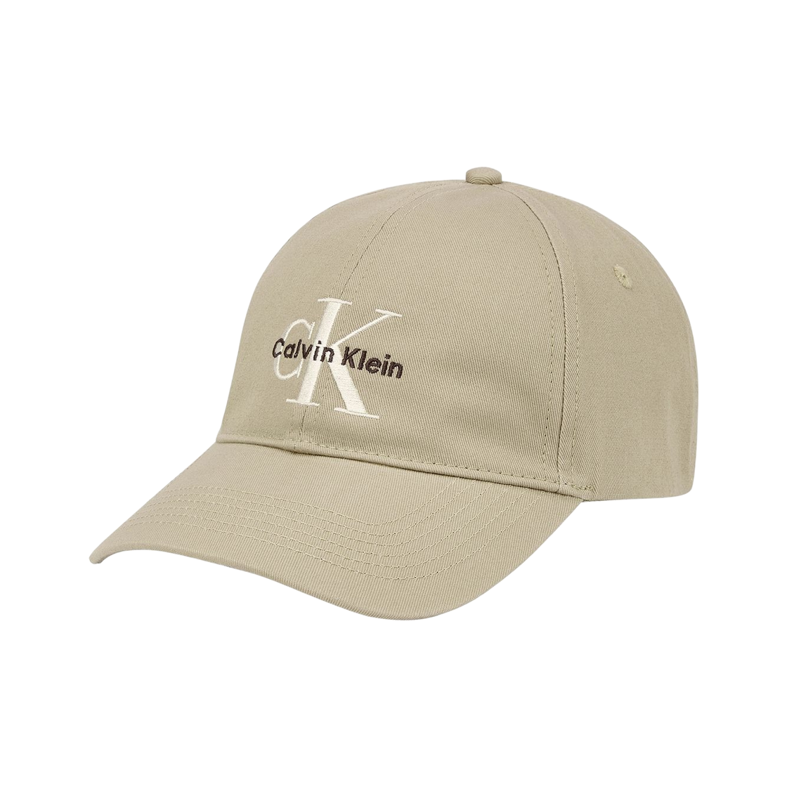 4G5004GPBF Calvin Klein CKJ Monogram Embroidery Ball Cap Beige