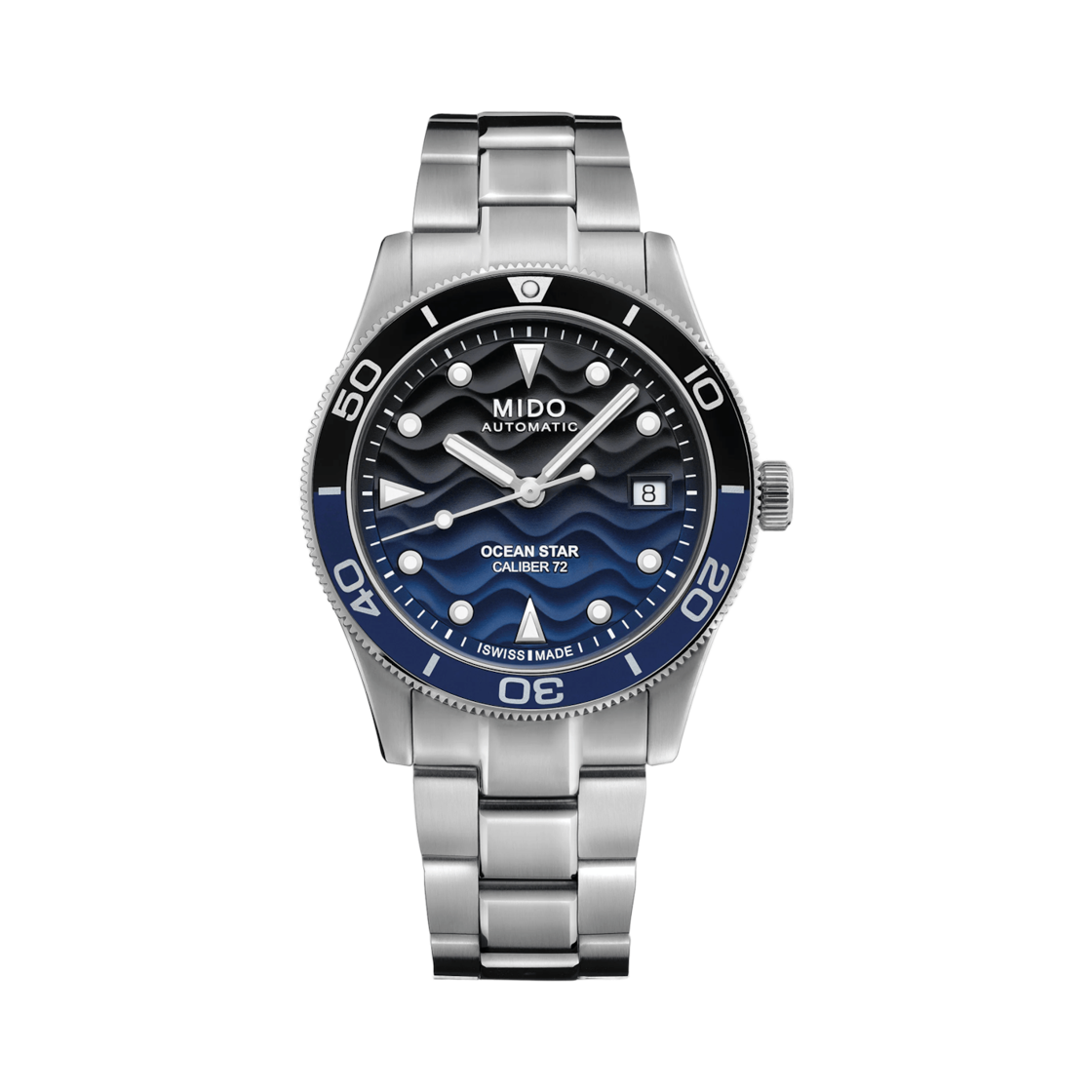 미도 오션 스타 39 오토매틱 39mm 스테인리스 스틸 그레이 블루 그라디언트(Mido Ocean Star 39 Automatic 39mm Stainless Steel Grey Blue Gradient)