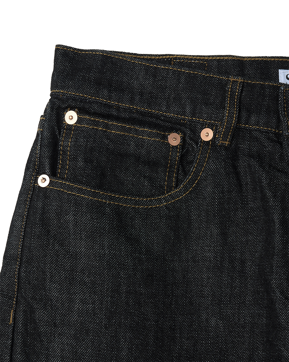 선데이세레머니 스트레이트 재패니즈 데님 팬츠 - 로우 블랙(Sunday Ceremony Straight Japanese Denim Pants - Raw Black) - 3