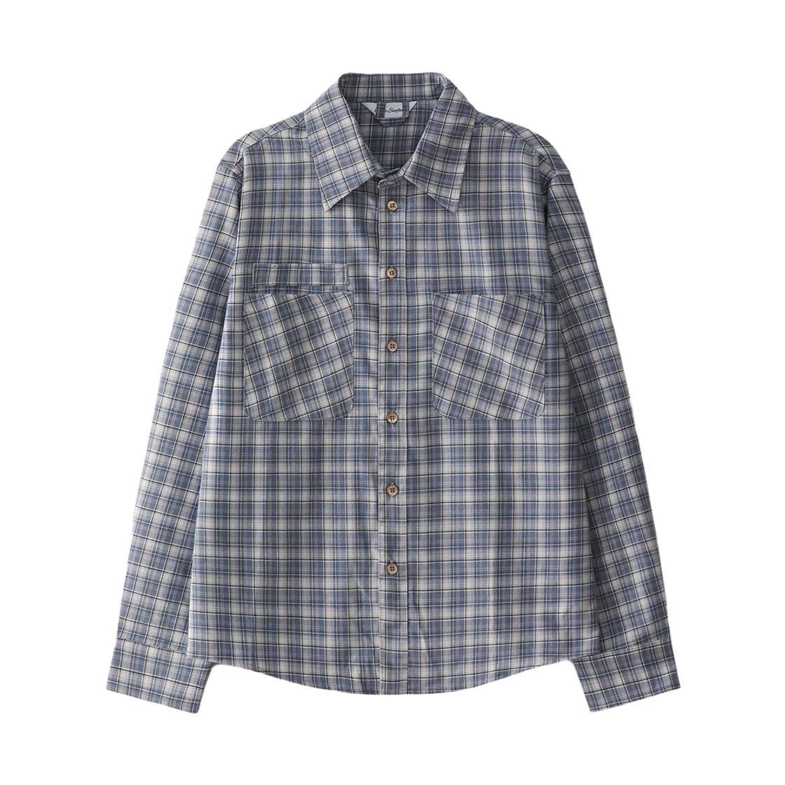 Bluesf146-2 Blue Sunflower Flannel Check Shirt