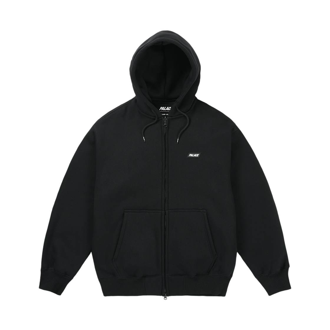- Palace Thermal Bonded Zip Hood Black - 26FW