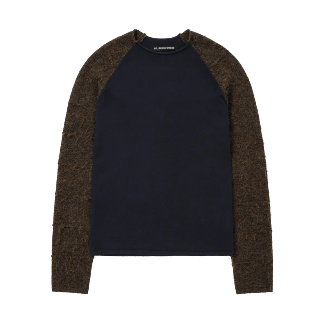 WE253KKNPK03NAV WELLBEING EXPRESS Mix Sleeve Knit Navy