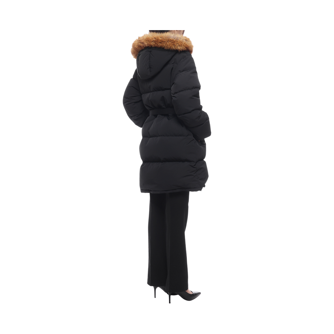 [15% 쿠폰] (W) 버버리 벨티드 웨이스트 후드 퍼퍼 자켓 블랙([15% 쿠폰] (W) Burberry Belted Waist Hooded Puffer Jacket Black) - 6