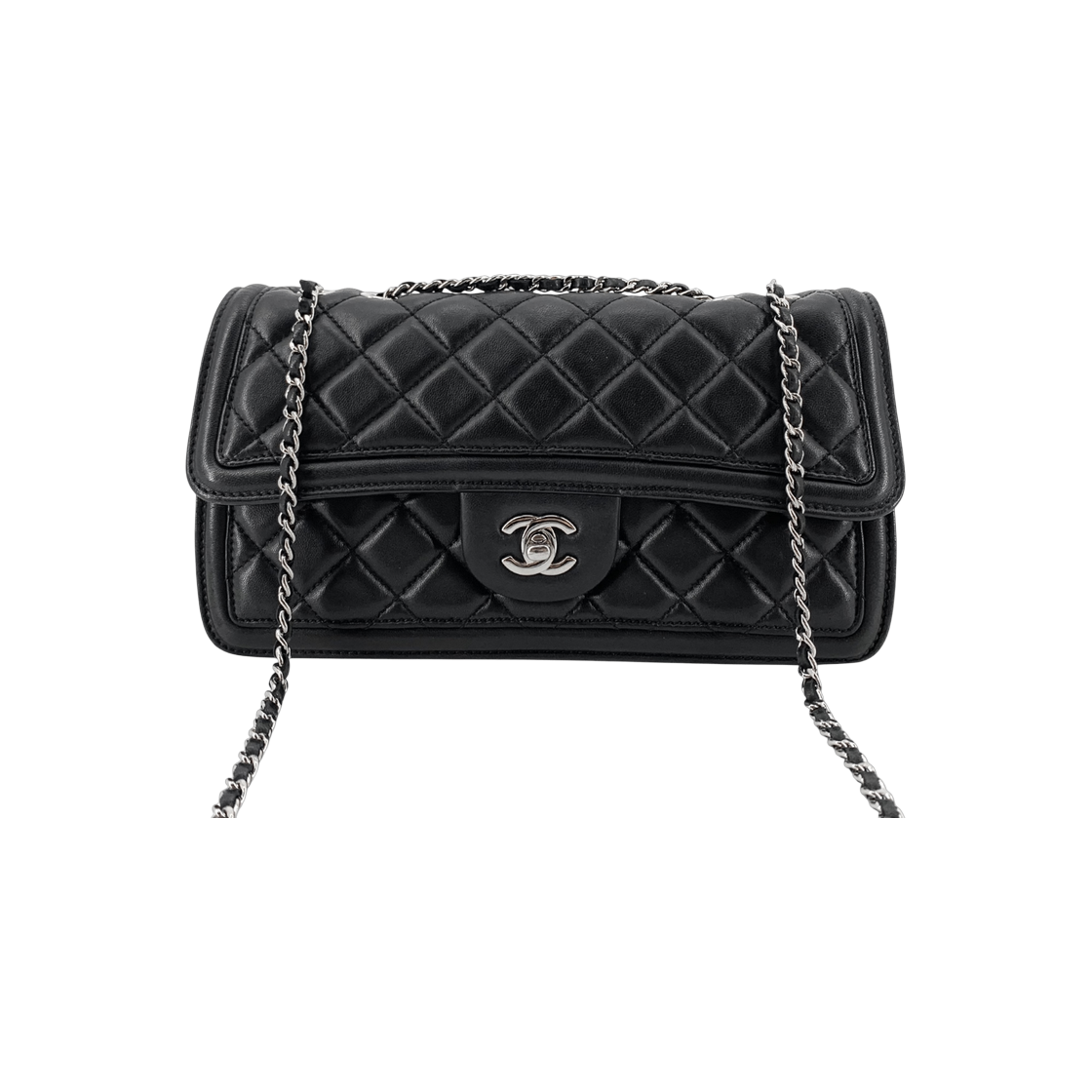 ITIMH6KV374R Chanel Classic Lambskin Two Tone Flap Shoulder Bag