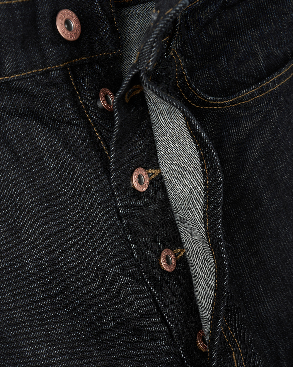 선데이세레머니 스트레이트 재패니즈 데님 팬츠 - 로우 블랙(Sunday Ceremony Straight Japanese Denim Pants - Raw Black) - 4