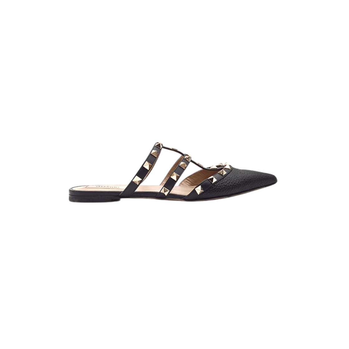 ITKFE9VF4U2F Valentino Rockstud Flat Mules