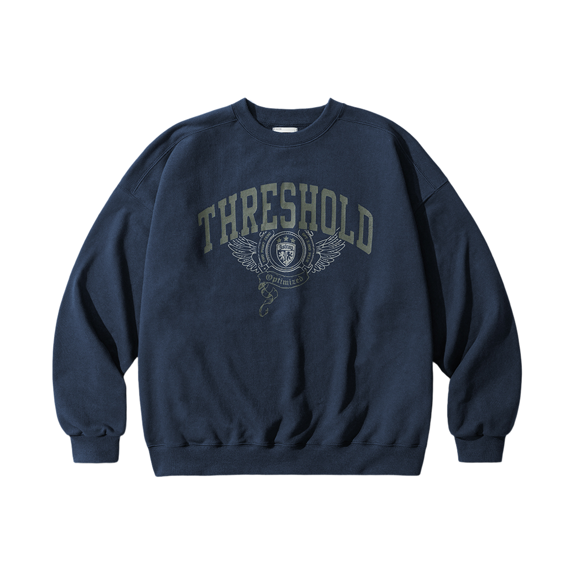 JIMT6972_navy_29 EZKATON Wings Heavy Cotton Sweatshirt Navy JIMT6972