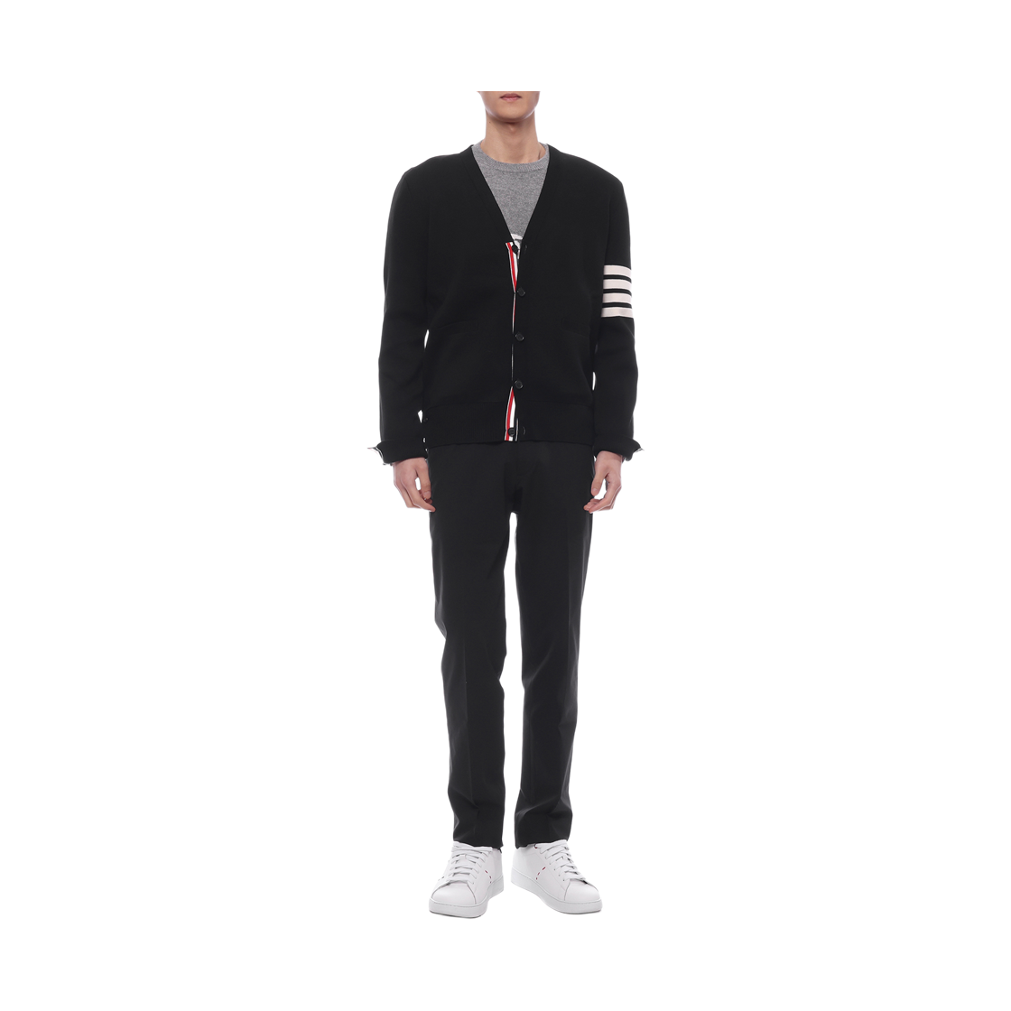 [15% 쿠폰] 톰브라운 밀라노 스티치 사선 가디건 블랙([15% 쿠폰] Thom Browne Milano Stitch 4-Bar Cardigan Black) - 3