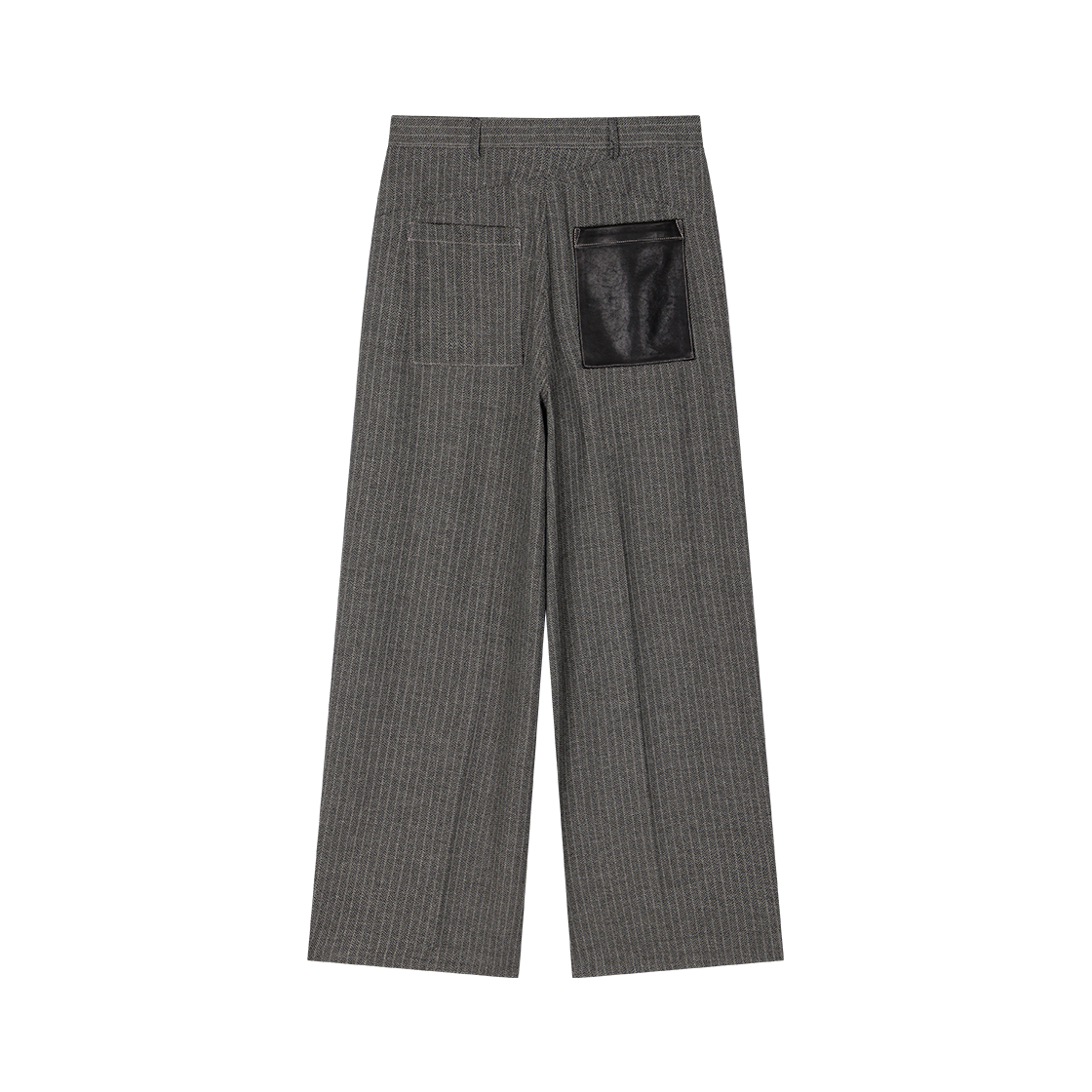 웨이비니스 레더 포켓 와이드 트라우저 지브라 스트라이프(Waviness Leather Pocket Wide Trousers Zebra Stripe) - 2